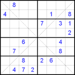 sx8_2_008 Судоку Х 8х8 #8 средний