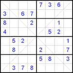 sx8_2_010 Судоку Х 8х8 #10 средний