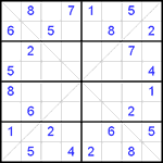 sx8_3_006 Судоку Х 8х8 #6 трудный
