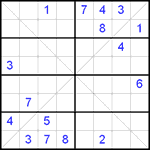sx8_4_005 Судоку Х 8х8 #5 очень трудный