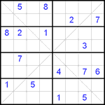 sx8_4_007 Судоку Х 8х8 #7 очень трудный