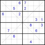 sx8_4_009 Судоку Х 8х8 #9 очень трудный
