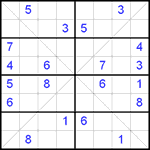 sx8_4_010 Судоку Х 8х8 #10 очень трудный