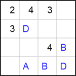 eul4_3_10 Квадрат Эйлера 4х4 #10 трудный
