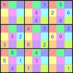 sdj_9_2_025 Судоку-мозаика 9х9 #25 средний
