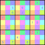 sdj_9_3_026 Судоку-мозаика 9х9 #26 трудный
