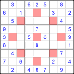 astr_2_025 Судоку-астериск 9х9 #25 средний