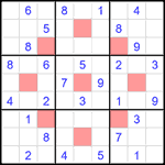 astr_4_022 Судоку-астериск 9х9 #22 очень трудный