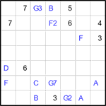 eul7_3_010 Квадрат Эйлера 7х7 #10 трудный