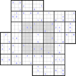 wind_3_19 Судоку-мельница #19 трудный