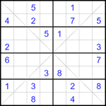 sx8_2_011 Судоку Х 8х8 #11 средний