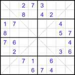 sx8_2_012 Судоку Х 8х8 #12 средний