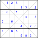 sx8_2_013 Судоку Х 8х8 #13 средний