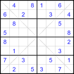 sx8_2_015 Судоку Х 8х8 #15 средний