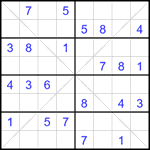 sx8_2_016 Судоку Х 8х8 #16 средний