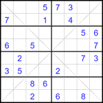 sx8_2_017 Судоку Х 8х8 #17 средний
