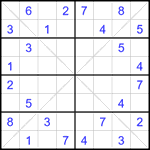 sx8_2_018 Судоку Х 8х8 #18 средний