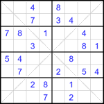 sx8_2_019 Судоку Х 8х8 #19 средний