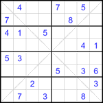 sx8_3_013 Судоку Х 8х8 #13 трудный