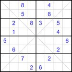 sx8_3_016 Судоку Х 8х8 #16 трудный