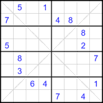 sx8_3_019 Судоку Х 8х8 #19 трудный