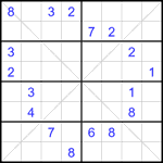 sx8_4_012 Судоку Х 8х8 #12 очень трудный