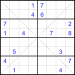 sx8_4_013 Судоку Х 8х8 #13 очень трудный