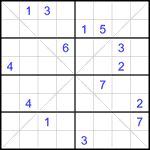 sx8_4_014 Судоку Х 8х8 #14 очень трудный