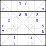 sx8_4_015 Судоку Х 8х8 #15 очень трудный
