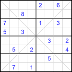 sx8_4_018 Судоку Х 8х8 #18 очень трудный