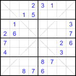 sx8_4_020 Судоку Х 8х8 #20 очень трудный