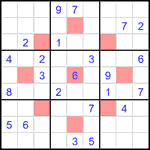 astr_3_027 Судоку-астериск 9х9 #27 трудный