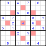 astr_4_026 Судоку-астериск 9х9 #26 очень трудный