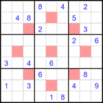 astr_4_030 Судоку-астериск 9х9 #30 очень трудный