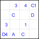 eul4_1_13 Квадрат Эйлера 4х4 #13 легкий
