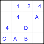 eul4_2_14 Квадрат Эйлера 4х4 #14 средний