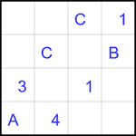 eul4_3_11 Квадрат Эйлера 4х4 #11 трудный