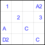 eul4_3_12 Квадрат Эйлера 4х4 #12 трудный