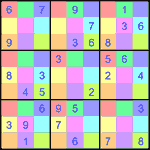 sdj_9_1_032 Судоку-мозаика 9х9 #32 легкий