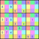 sdj_9_2_032 Судоку-мозаика 9х9 #32 средний