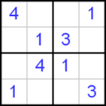 Судоку 4х4 #1