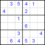Судоку 6х6 #3 средний