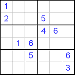 Судоку 6х6 #9 очень трудный
