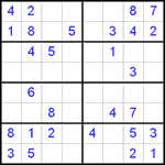 Судоку 8х8 #1 средний