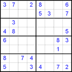 Судоку 8х8 #1 трудный