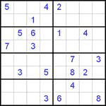 Судоку 8х8 #1 очень трудный