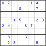 Судоку 8х8 #2 очень трудный