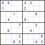 Судоку 8х8 #3 очень трудный