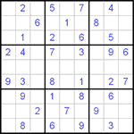 Судоку 9х9 #25 легкий
