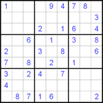 Судоку 9х9 #68 легкий